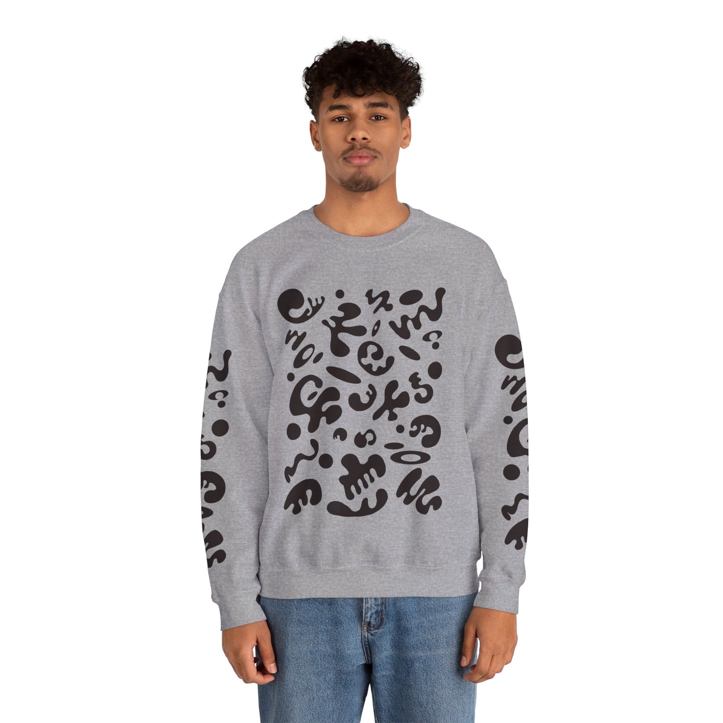 Pure Imagination Unisex Heavy Blend™ Crewneck Sweatshirt- Smoke Signal Black Print