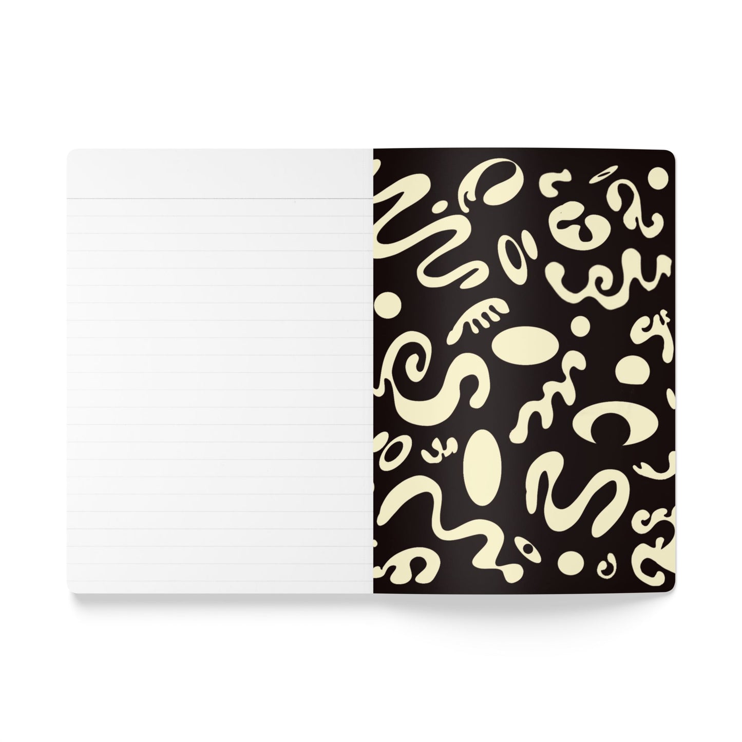 Pure Imagination Softcover Journal w Inside Prints + Tear-Off Pages (Ruled Line) - Smoke Signal Black