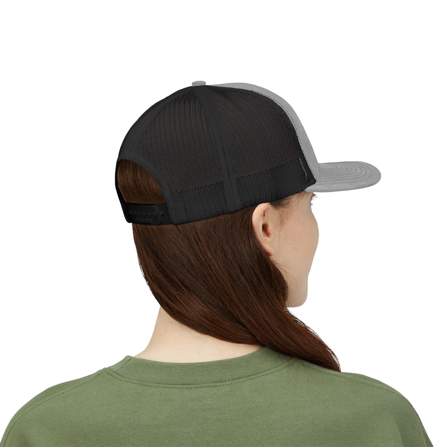 Adorn'd Logo Embroidered Retro Trucker Hat - Smoke Signal Black