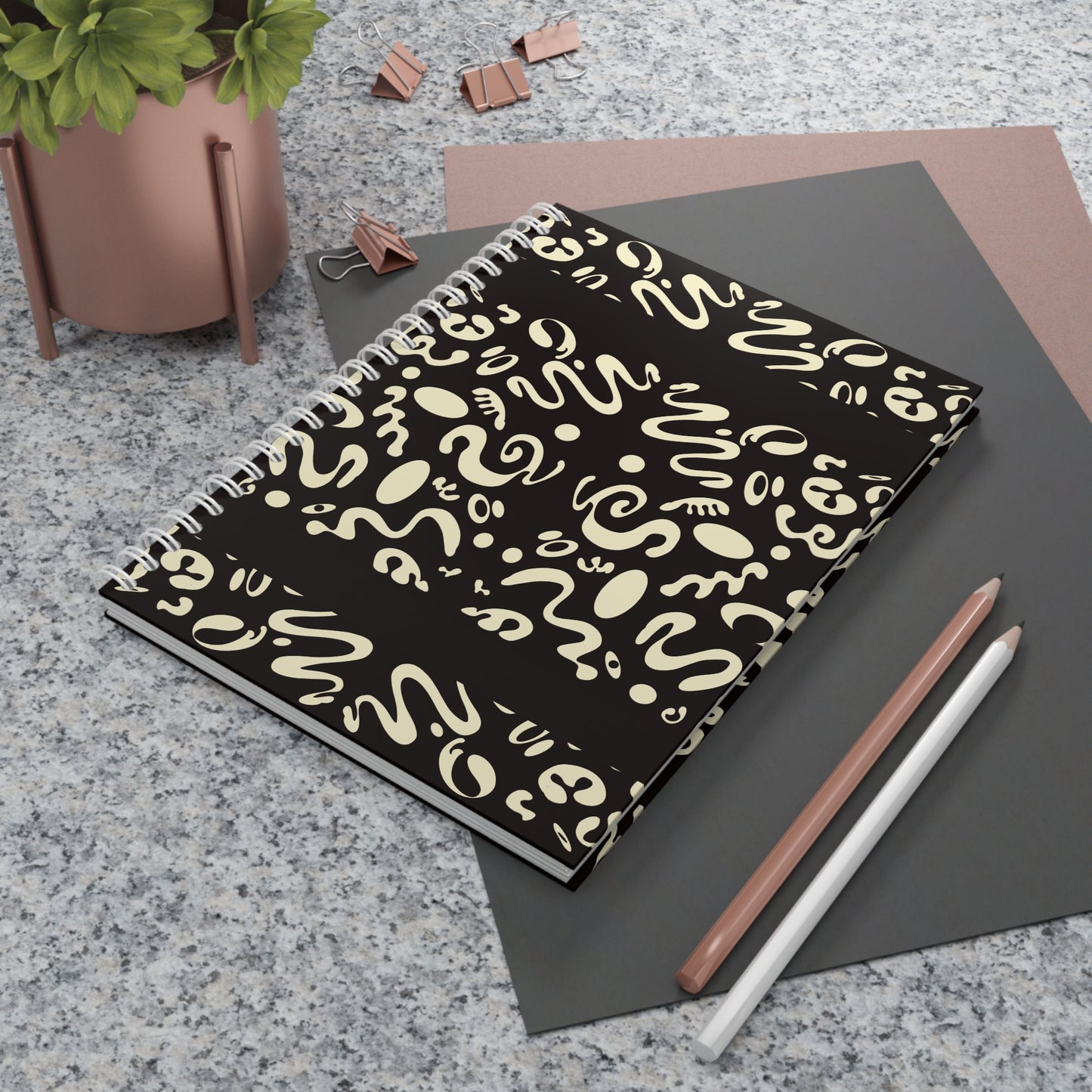 Mirror Work Color Spiral Notebook (Wide Ruled) - Smoke Signal