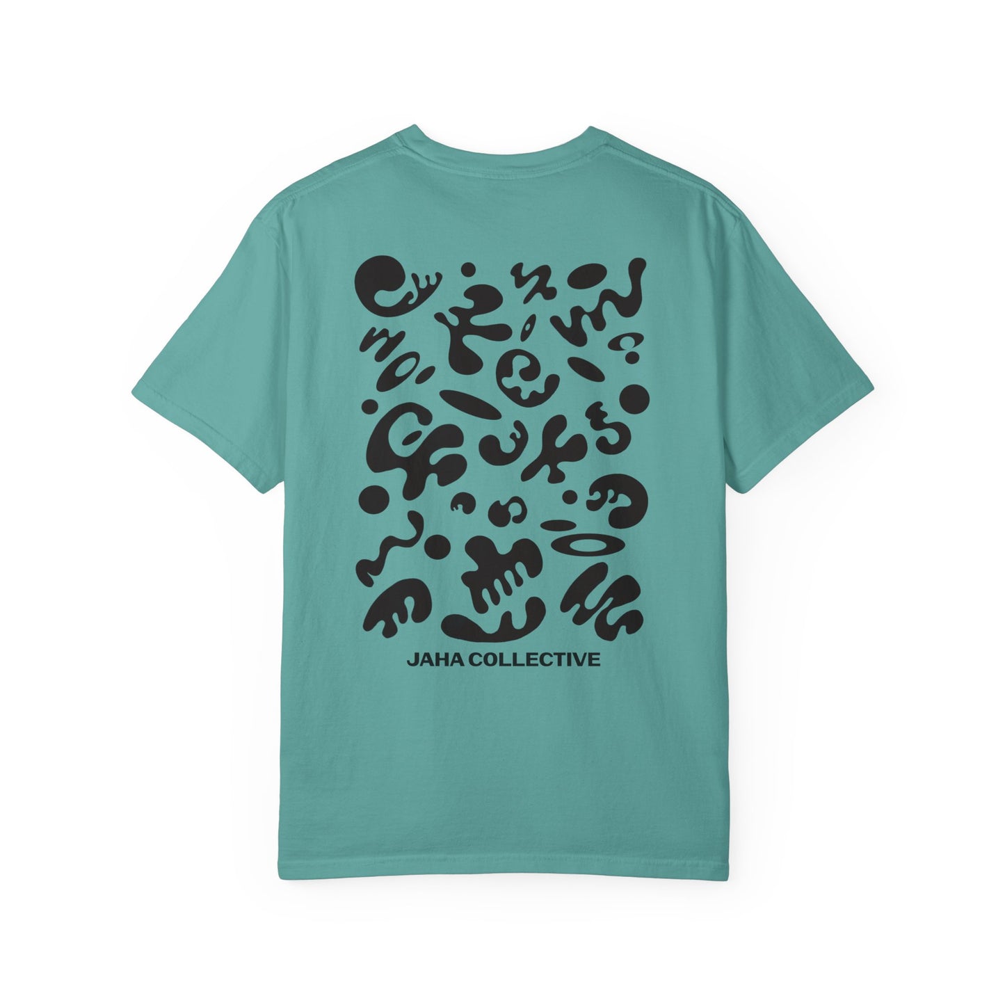 Pure Imagination Unisex Garment-Dyed T-Shirt (Cool Neutrals) - Smoke Signal Black Print
