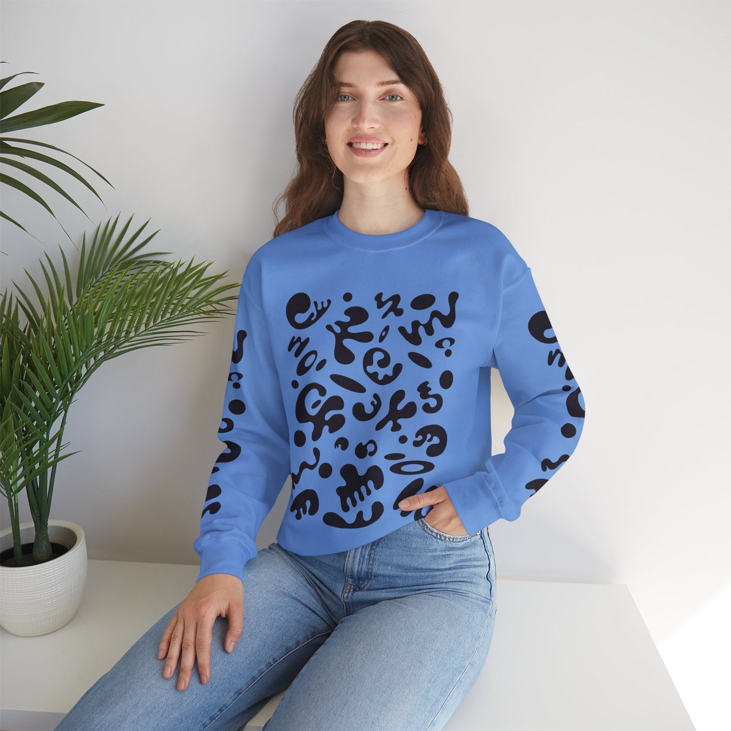 Pure Imagination Unisex Heavy Blend™ Crewneck Sweatshirt- Smoke Signal Black Print