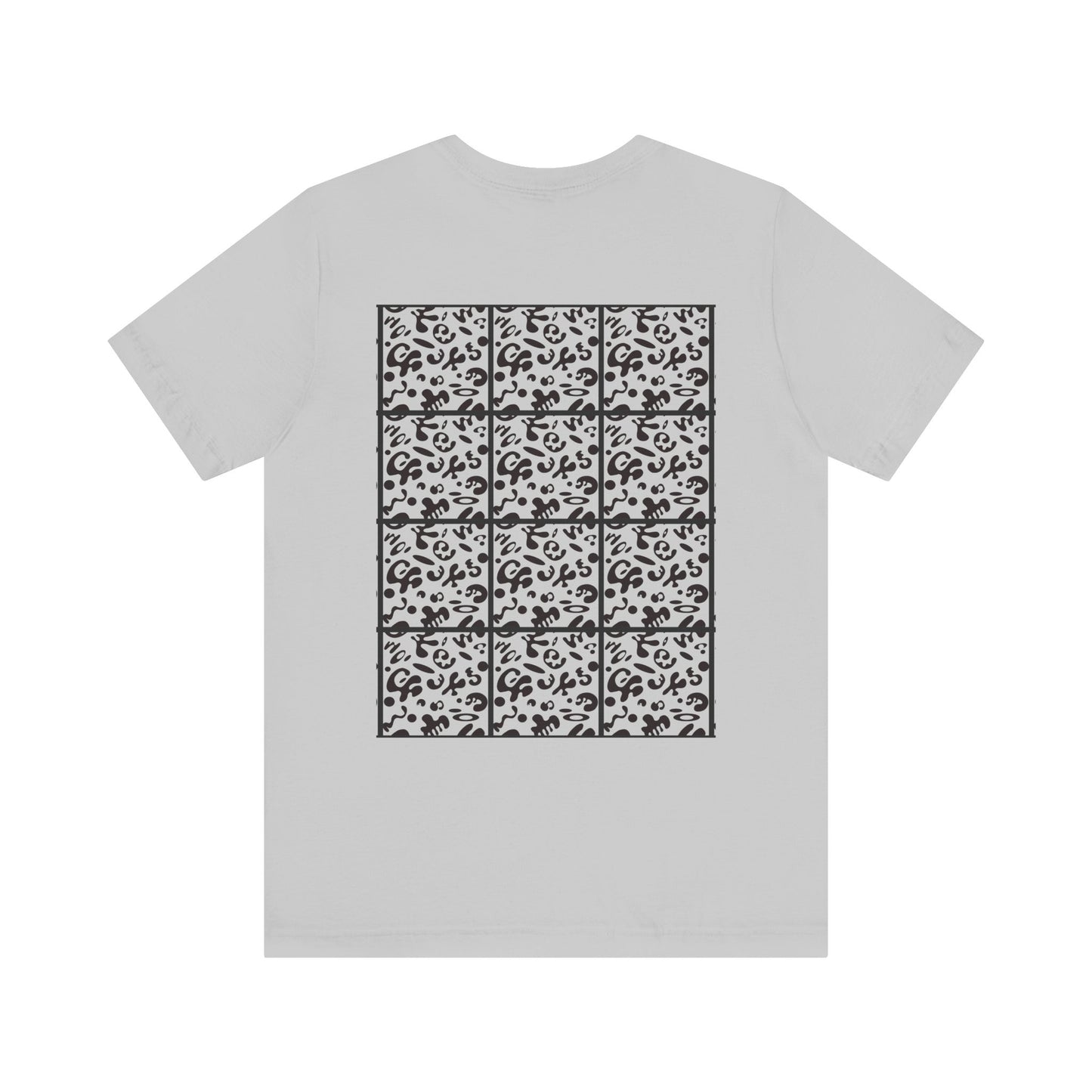 Adorn'd Unisex Jersey Short Sleeve Tee - Smoke Signal Black Print