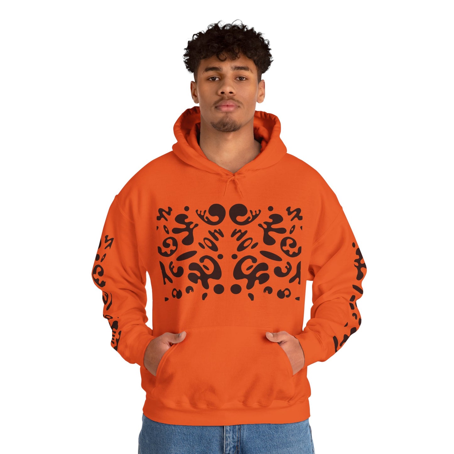 Mirror Work Unisex Heavy Blend™ Hooded Sweatshirt - Smoke Signal Black Print