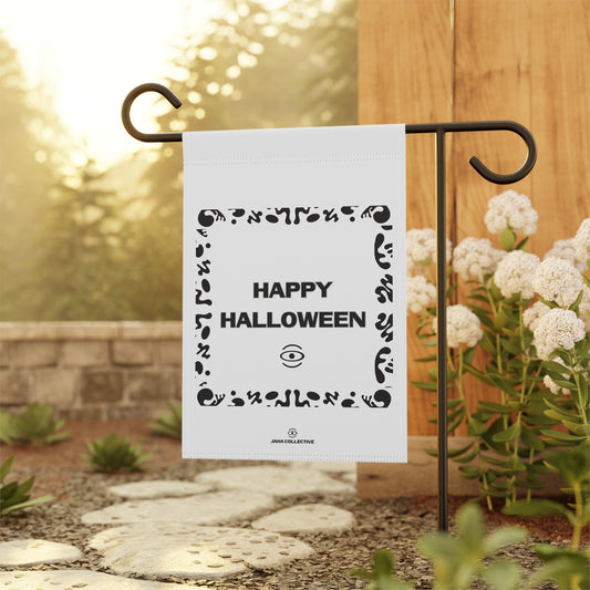 Happy Halloween Garden & House Banner - Starlight White