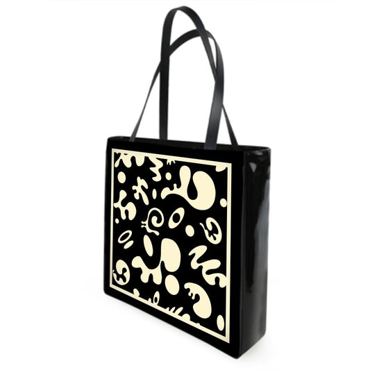 Nourish'd Luxe Shopper Beach Bag Tote - Blank Page White Print