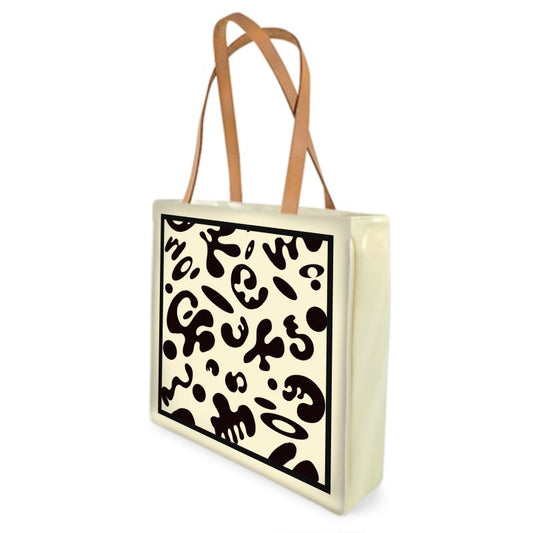 Nourish'd Luxe Shopper Beach Bag Tote - Smoke Signal Blank Print