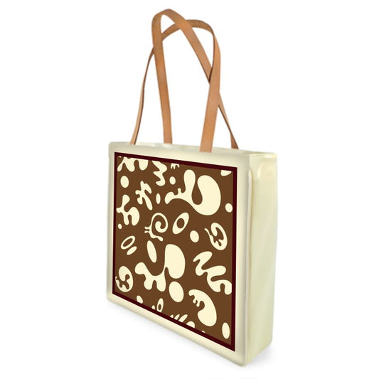 Nourish'd Luxe Shopper Beach Bag Tote - Cocoa Special Edition Print