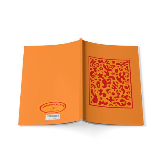 Deep Dream Softcover A5 Notebook - Heat Theory Orange