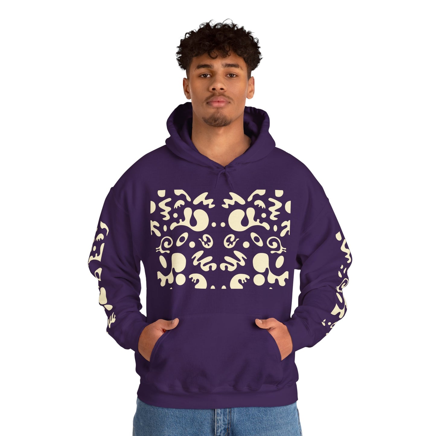 Mirror Work Unisex Heavy Blend™ Hooded Sweatshirt - Blank Page White Print