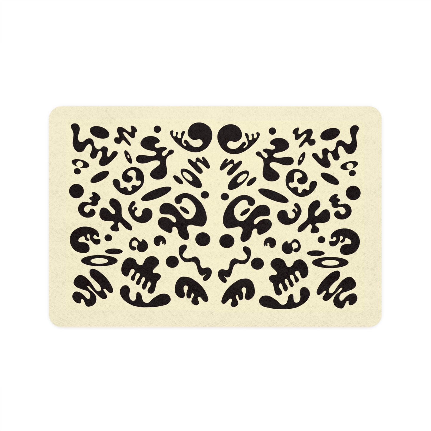 Mirror Work Non-Slip Pet Feeding Mat - Blank Page