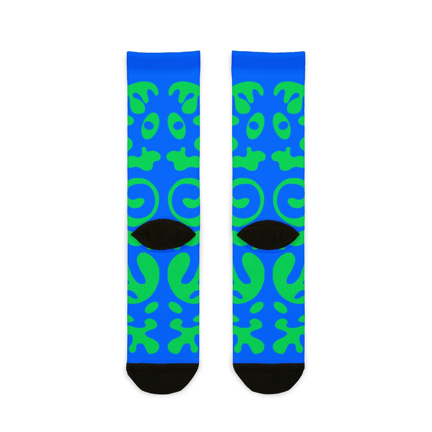 Mirror Work Color Crew Socks - Tide Pool