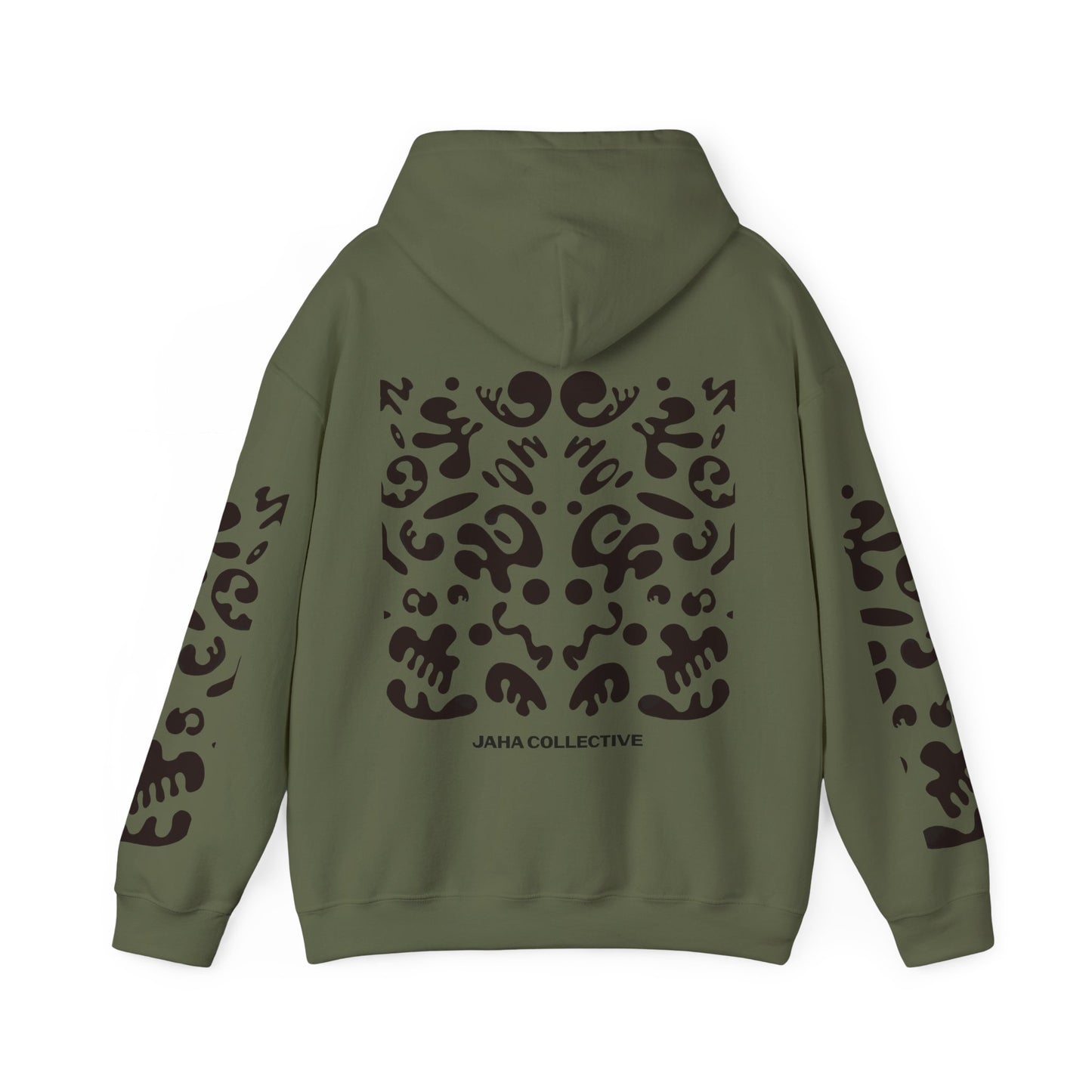 Mirror Work Unisex Heavy Blend™ Hooded Sweatshirt - Smoke Signal Black Print