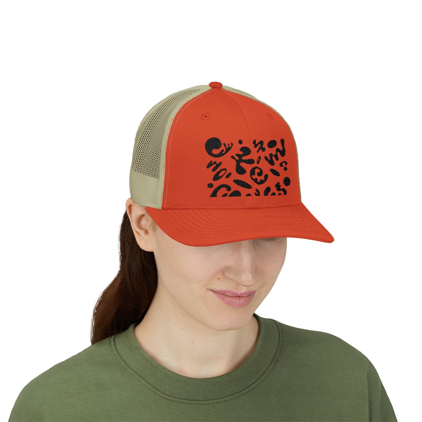 Pure Imagination Embroidered Retro Trucker Hat - Smoke Signal Black