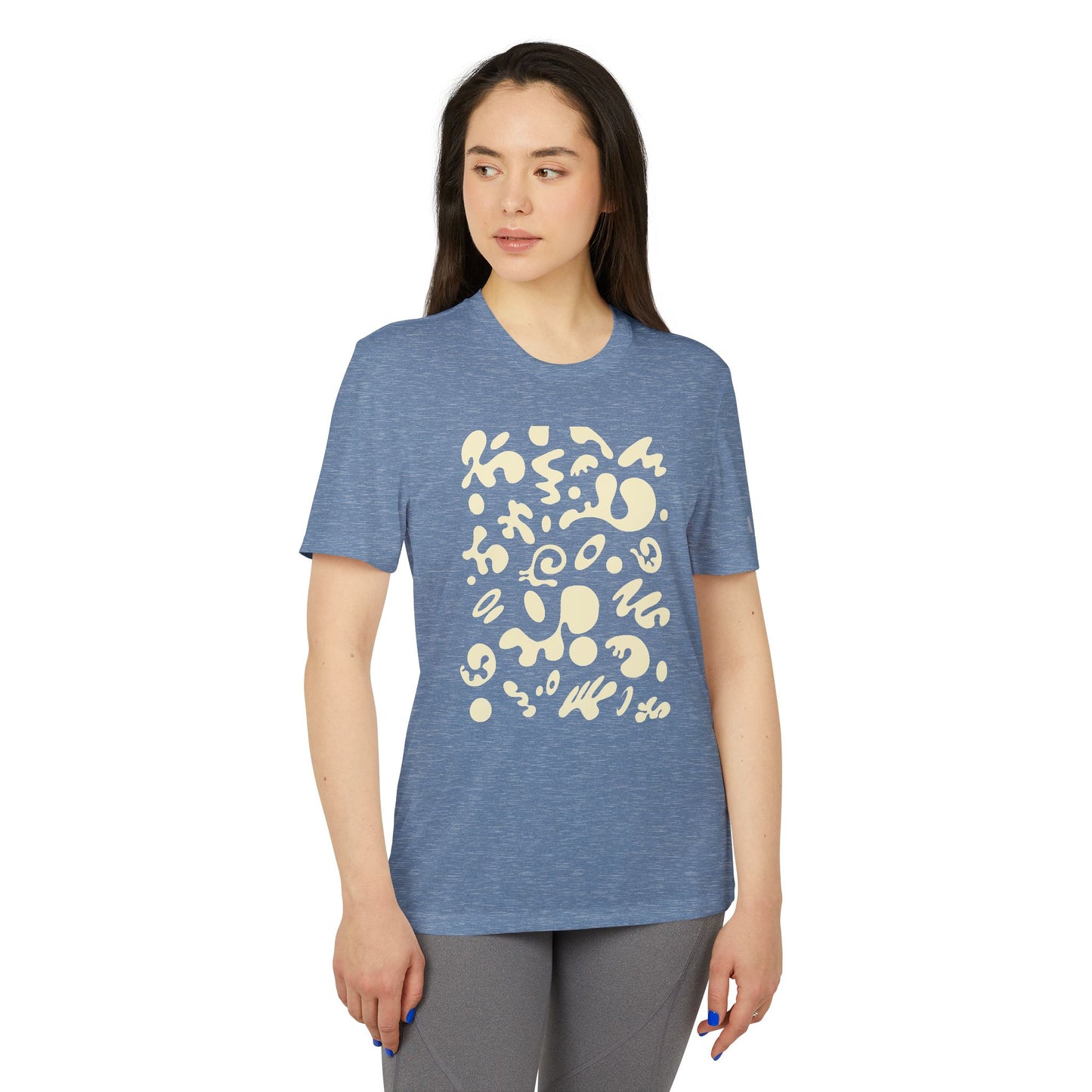 Pure Imagination Adidas Unisex Sport T-Shirt - Blank Page White