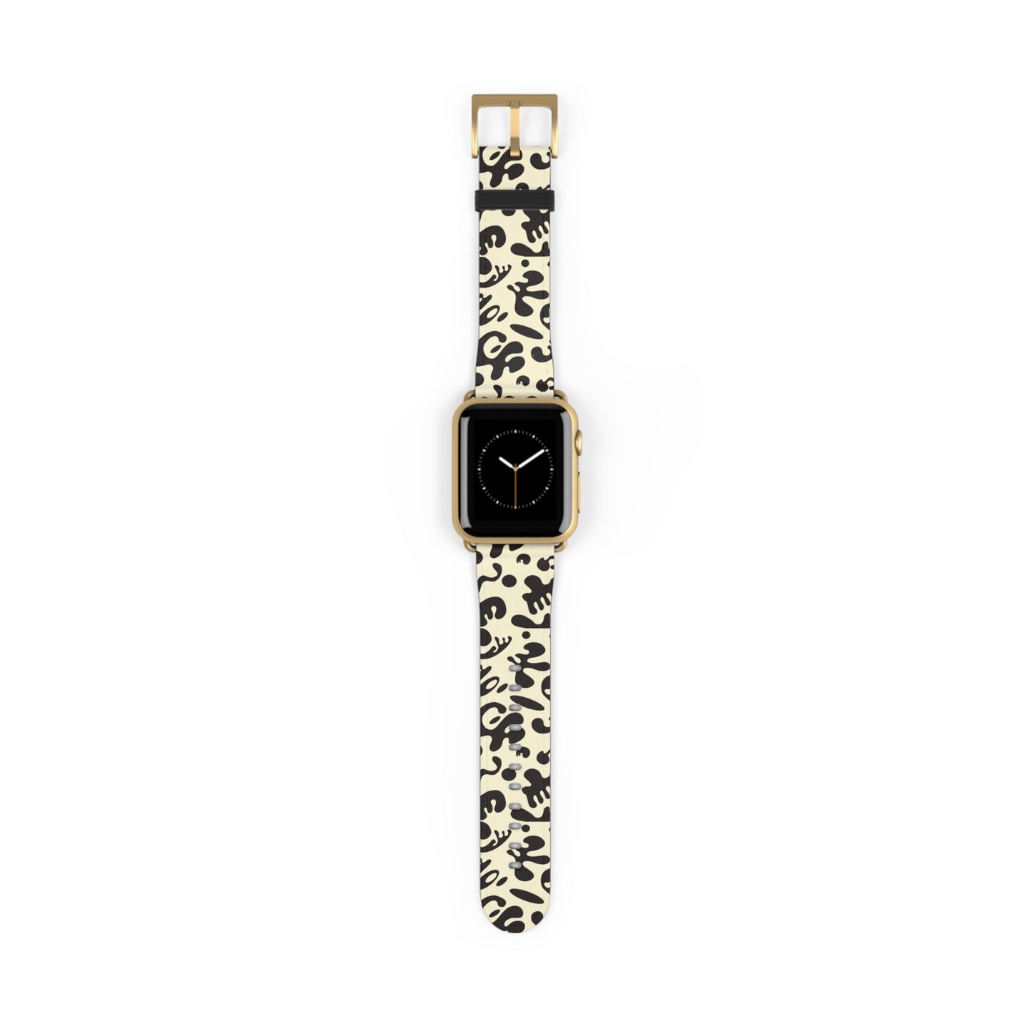 Adorn'd Faux Leather Apple Watch Band - Blank Page White