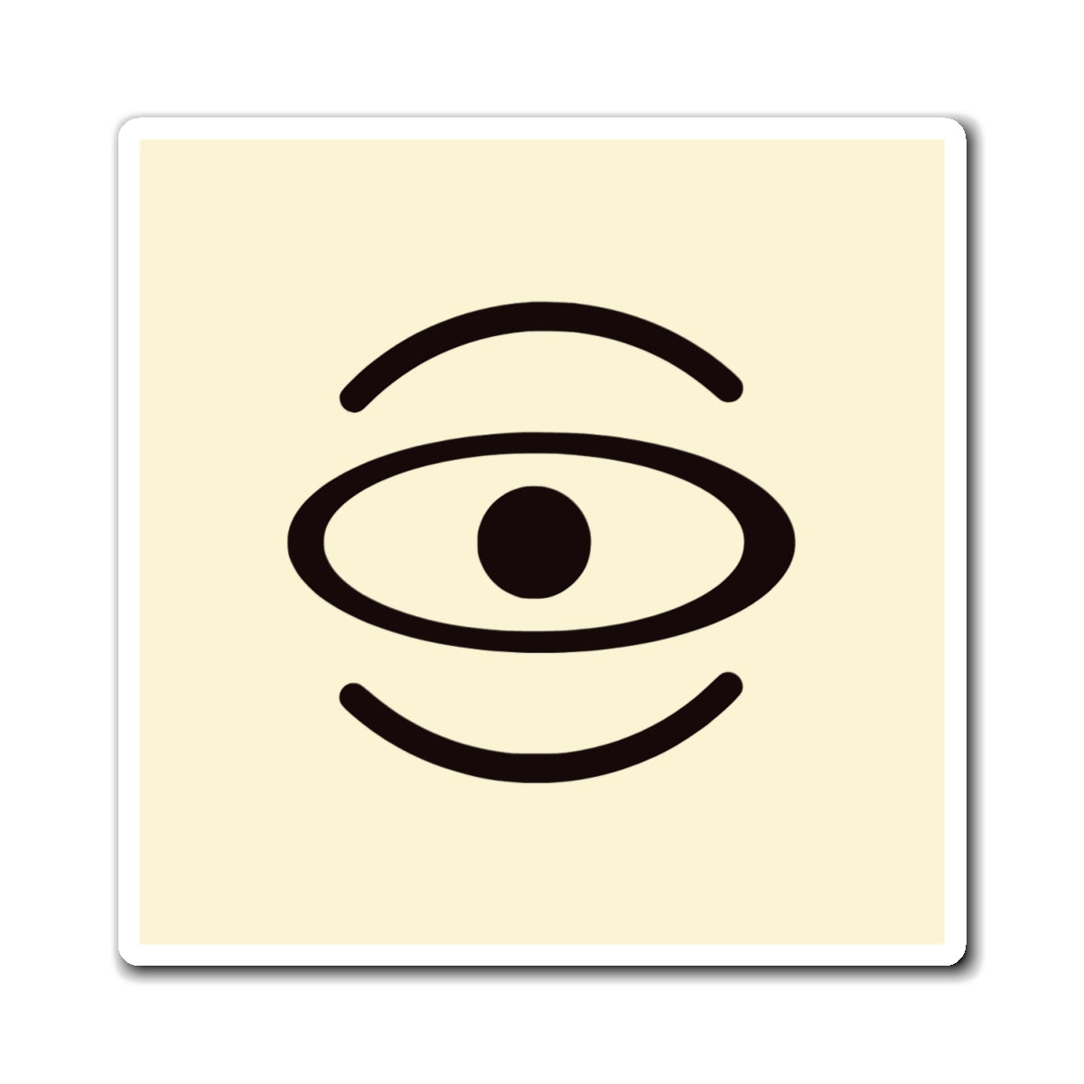 Jaha Logo Square Magnet - Blank Page White
