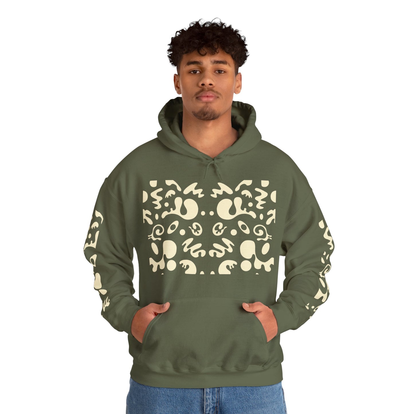 Mirror Work Unisex Heavy Blend™ Hooded Sweatshirt - Blank Page White Print