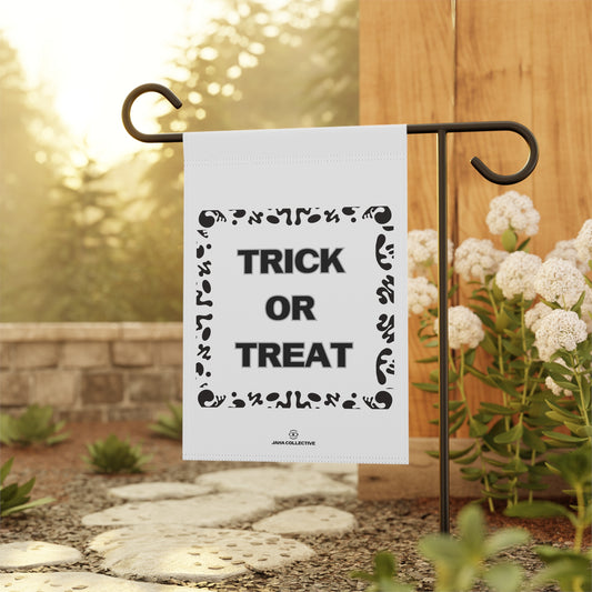Trick or Treat Garden & House Banner - Starlight White