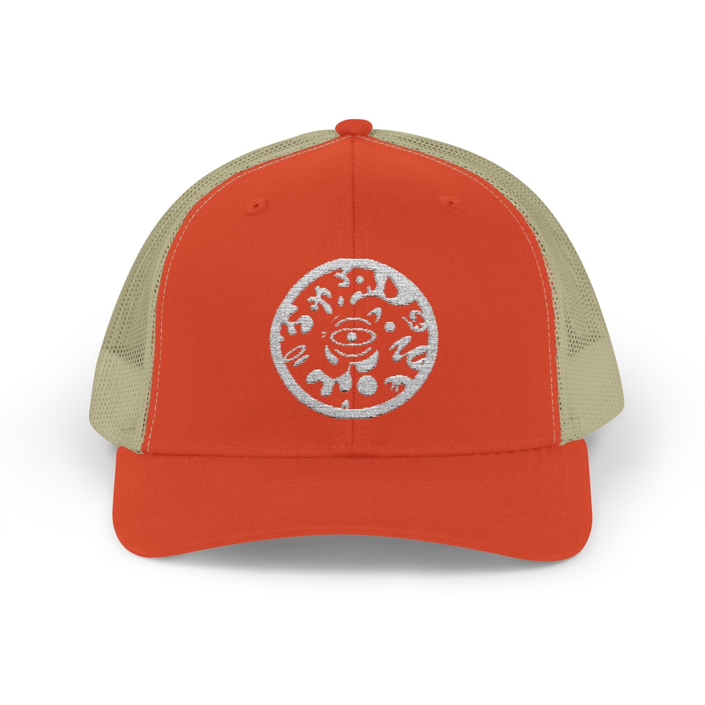 Adorn'd Logo Embroidered Retro Trucker Hat - Starlight White