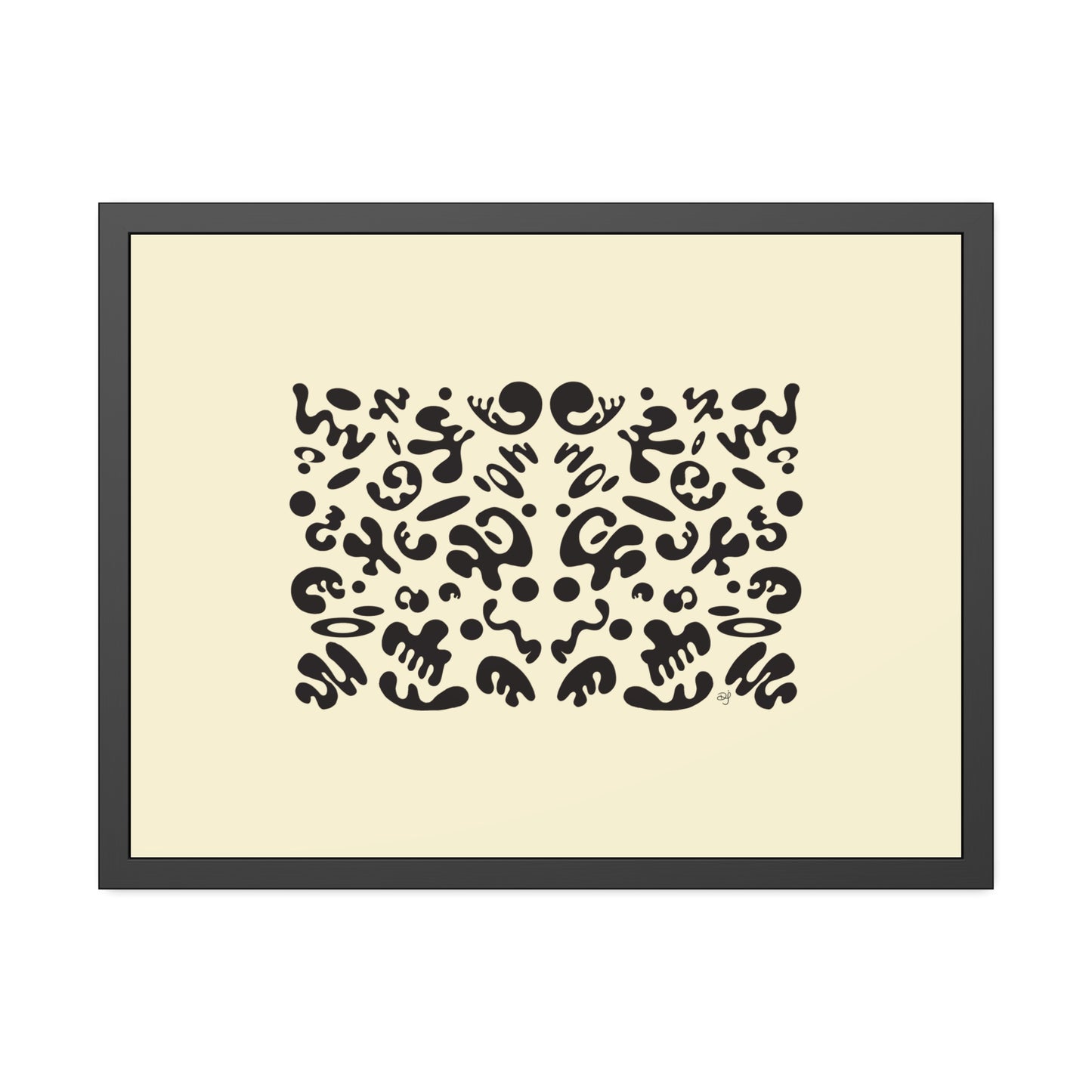 Mirror Work Framed Rolled Poster - Blank Page