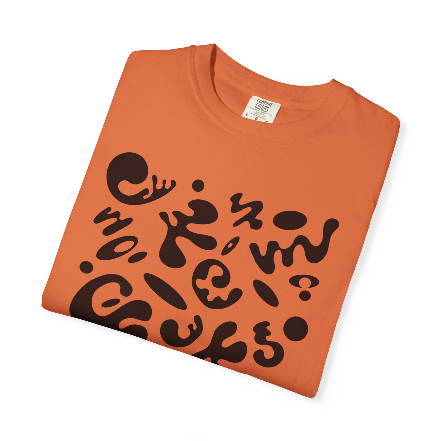 Pure Imagination Unisex Garment-Dyed T-Shirt (Warm Neutrals) - Smoke Signal Black Print