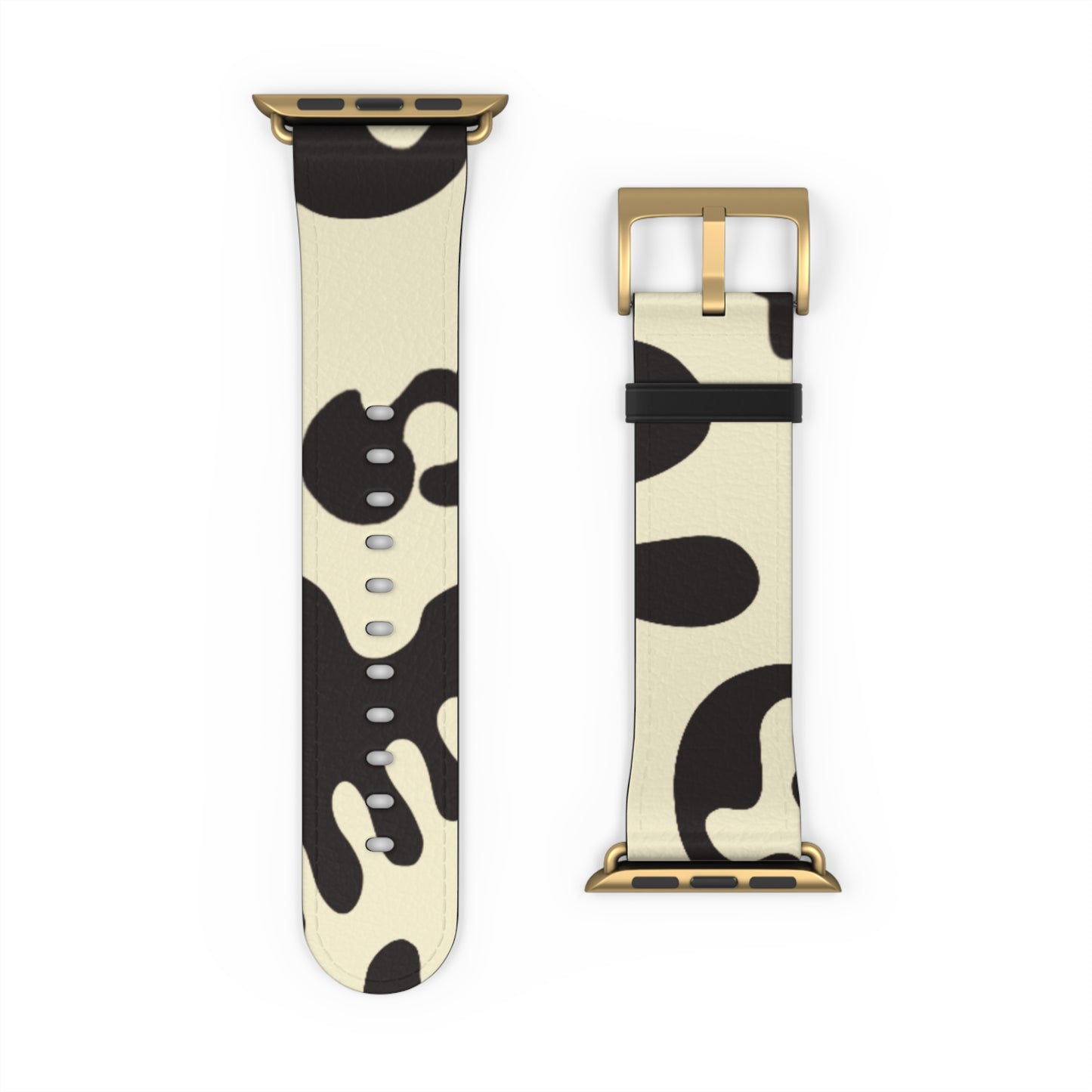 Pure Imagination Faux Leather Apple Watch Band - Blank Page White