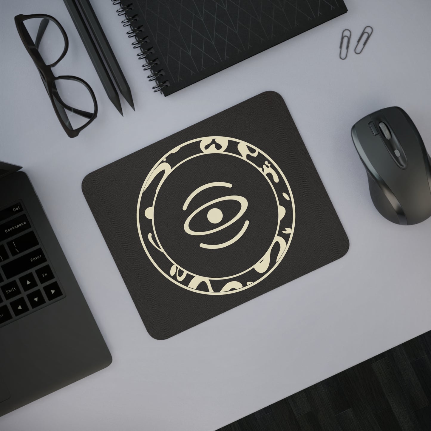 Adorn'd Logo Mouse Pad - Smoke Signal Black