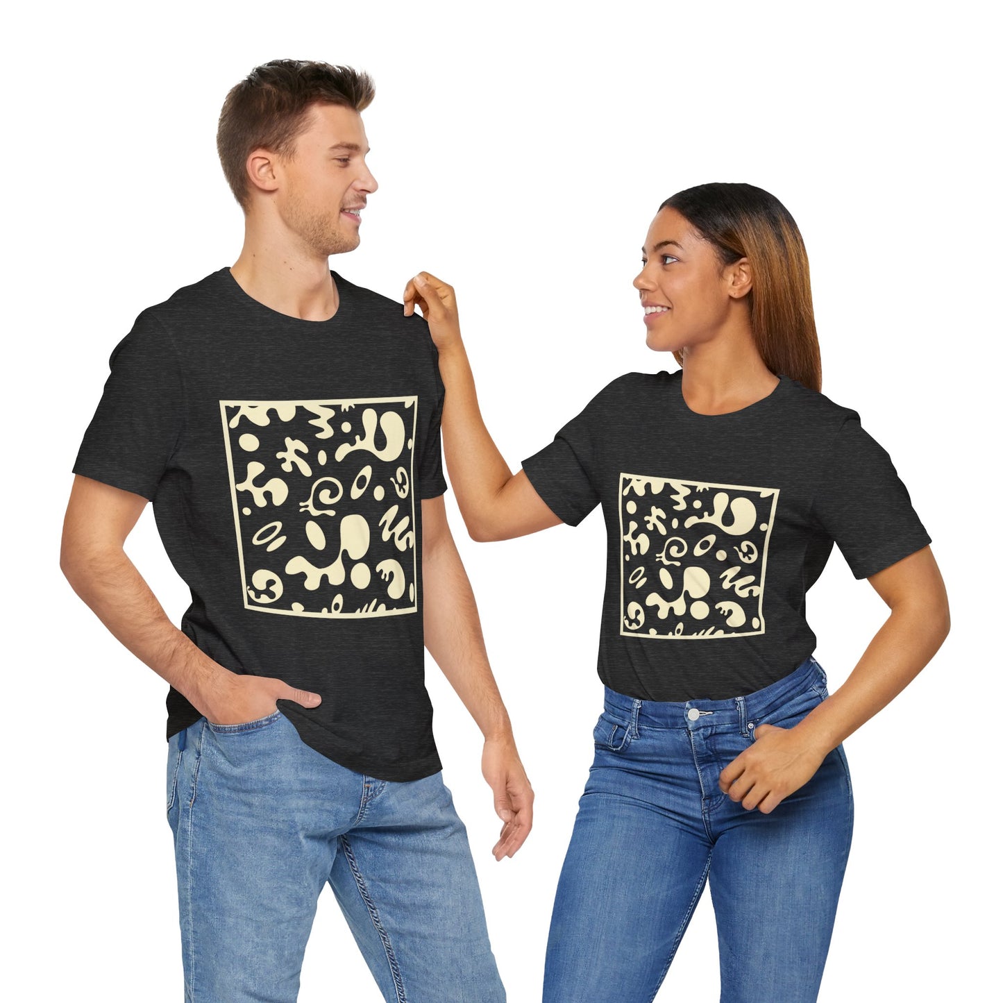 Adorn'd Unisex Jersey Short Sleeve Tee - Blank Page White Print