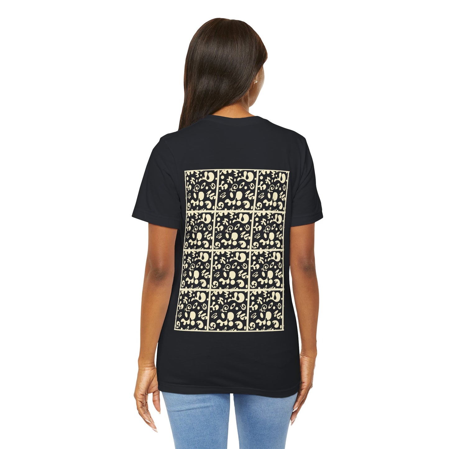 Adorn'd Unisex Jersey Short Sleeve Tee - Blank Page White Print
