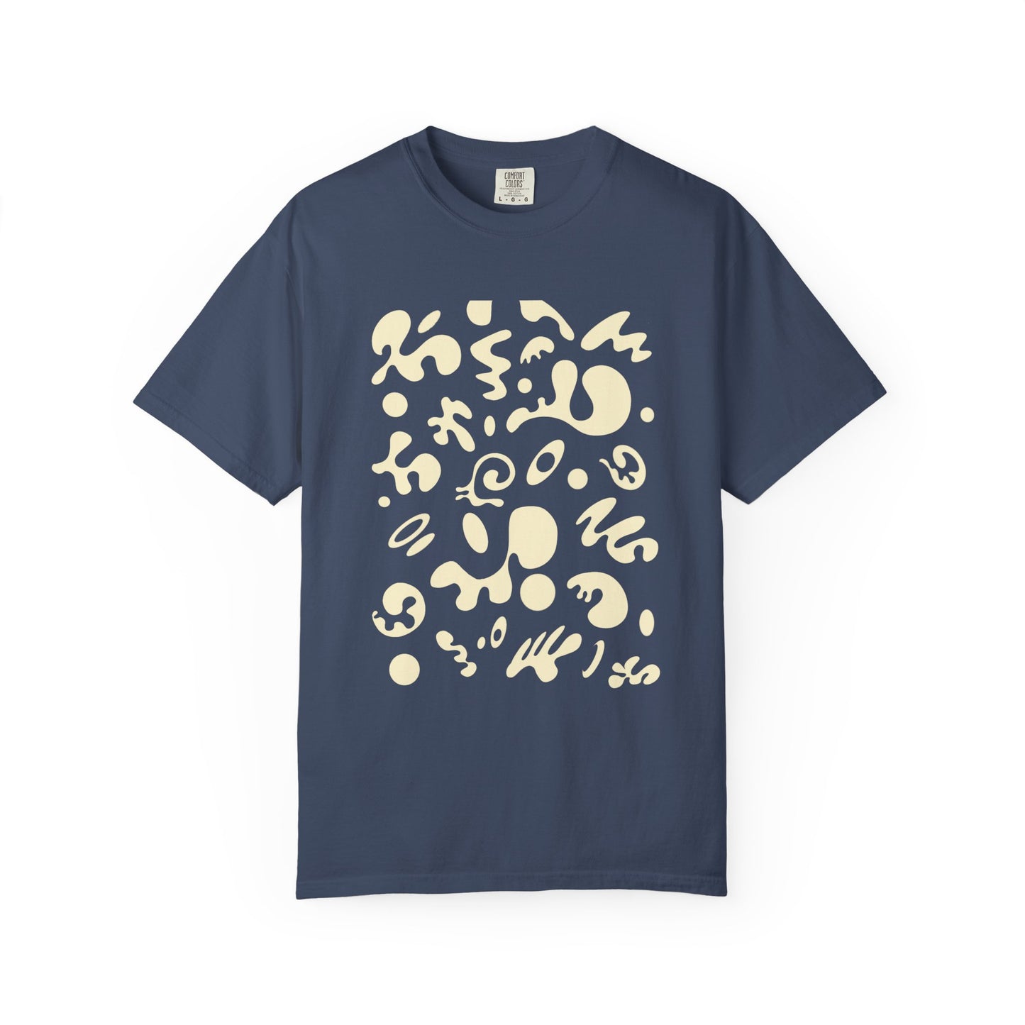 Pure Imagination Unisex Garment-Dyed T-Shirt (Cool Neutrals) - Blank Page White Print