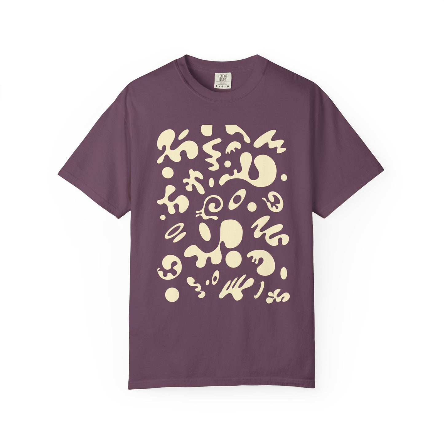 Pure Imagination Unisex Garment Dyed T-Shirt (Warm Neutrals) - Blank Page White Print