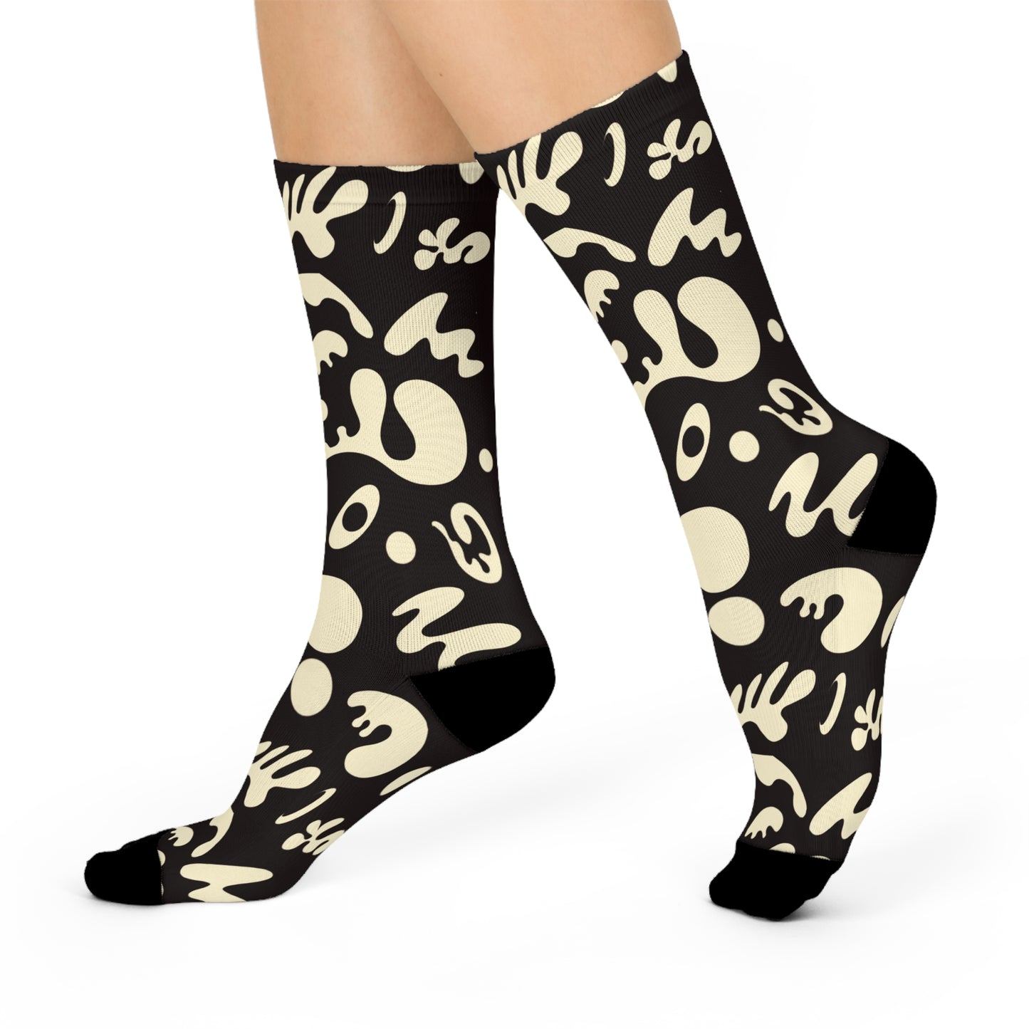 Pure Imagination Long Cushion Crew Socks - Smoke Signal Black