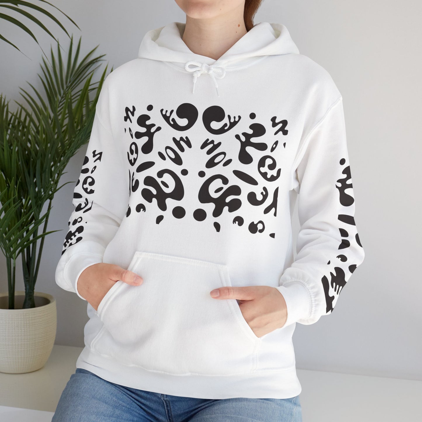 Mirror Work Unisex Heavy Blend™ Hooded Sweatshirt - Smoke Signal Black Print