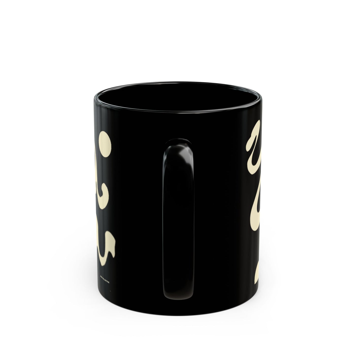 Nourish'd Black Glossy Mug