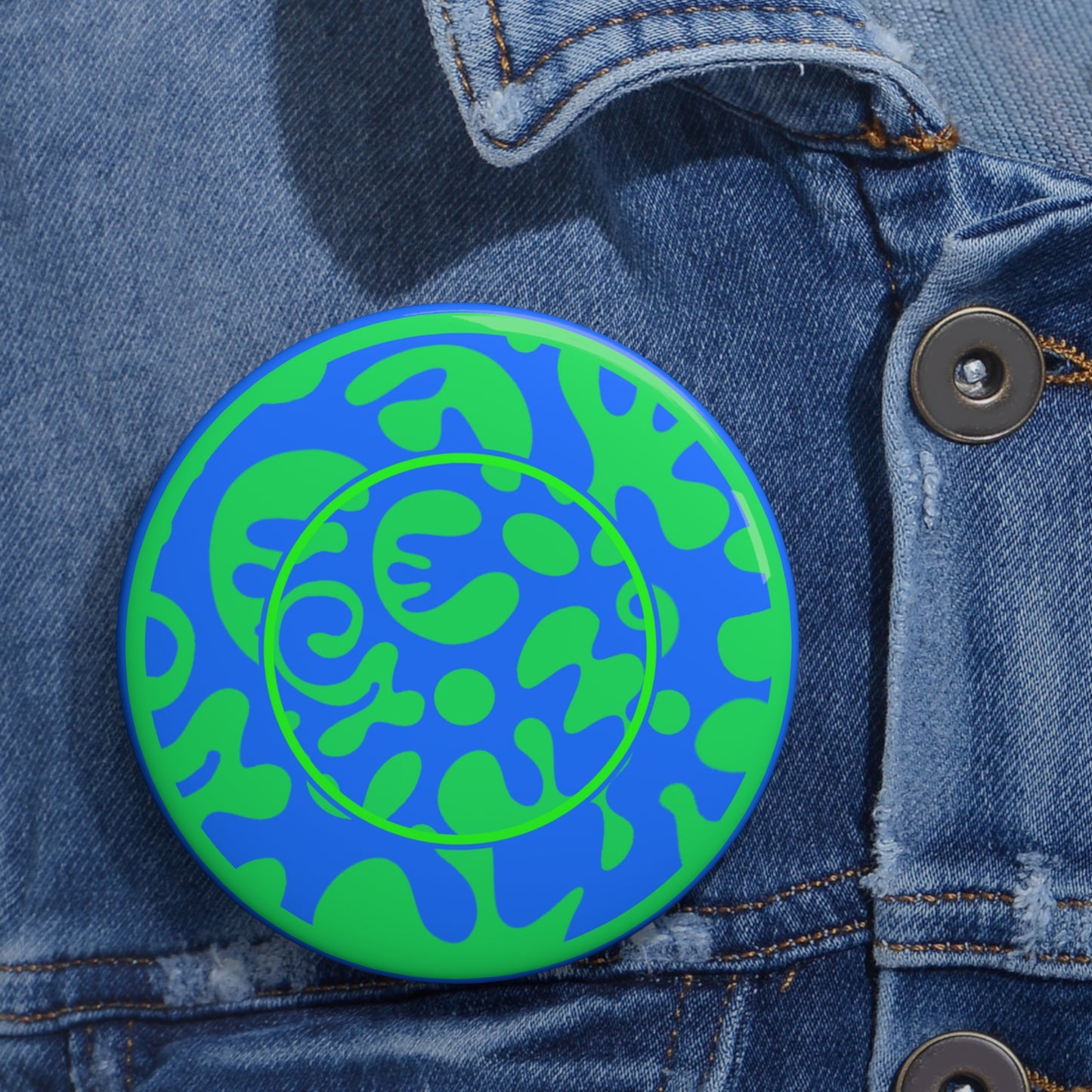 Adorn'd Color Pin Button - Tide Pool
