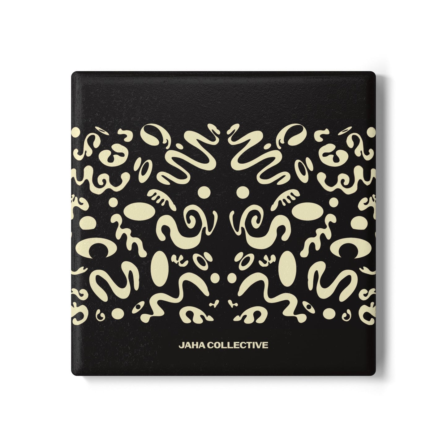 Mirror Work Ceramic Coaster (Square or Circle) - Smoke Signal Black