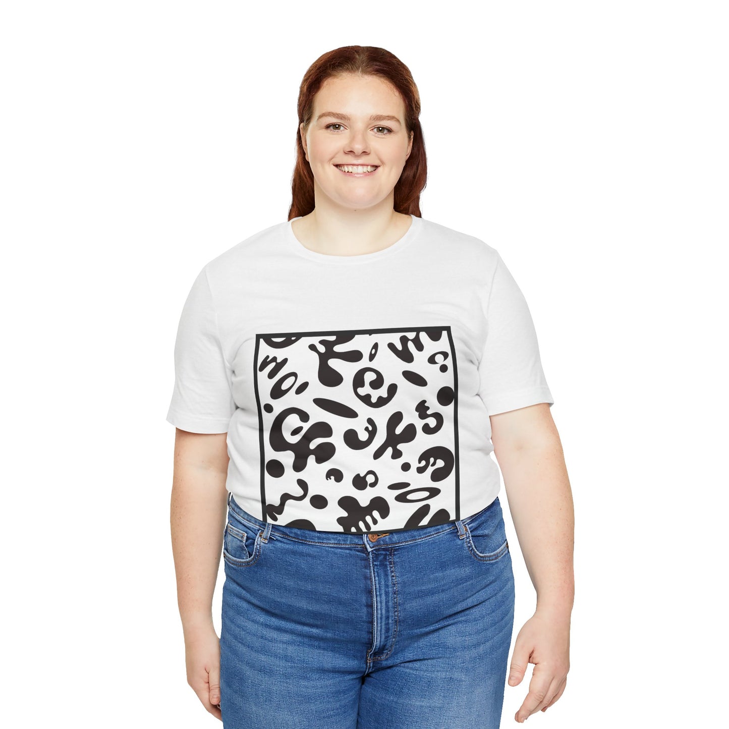 Adorn'd Unisex Jersey Short Sleeve Tee - Smoke Signal Black Print