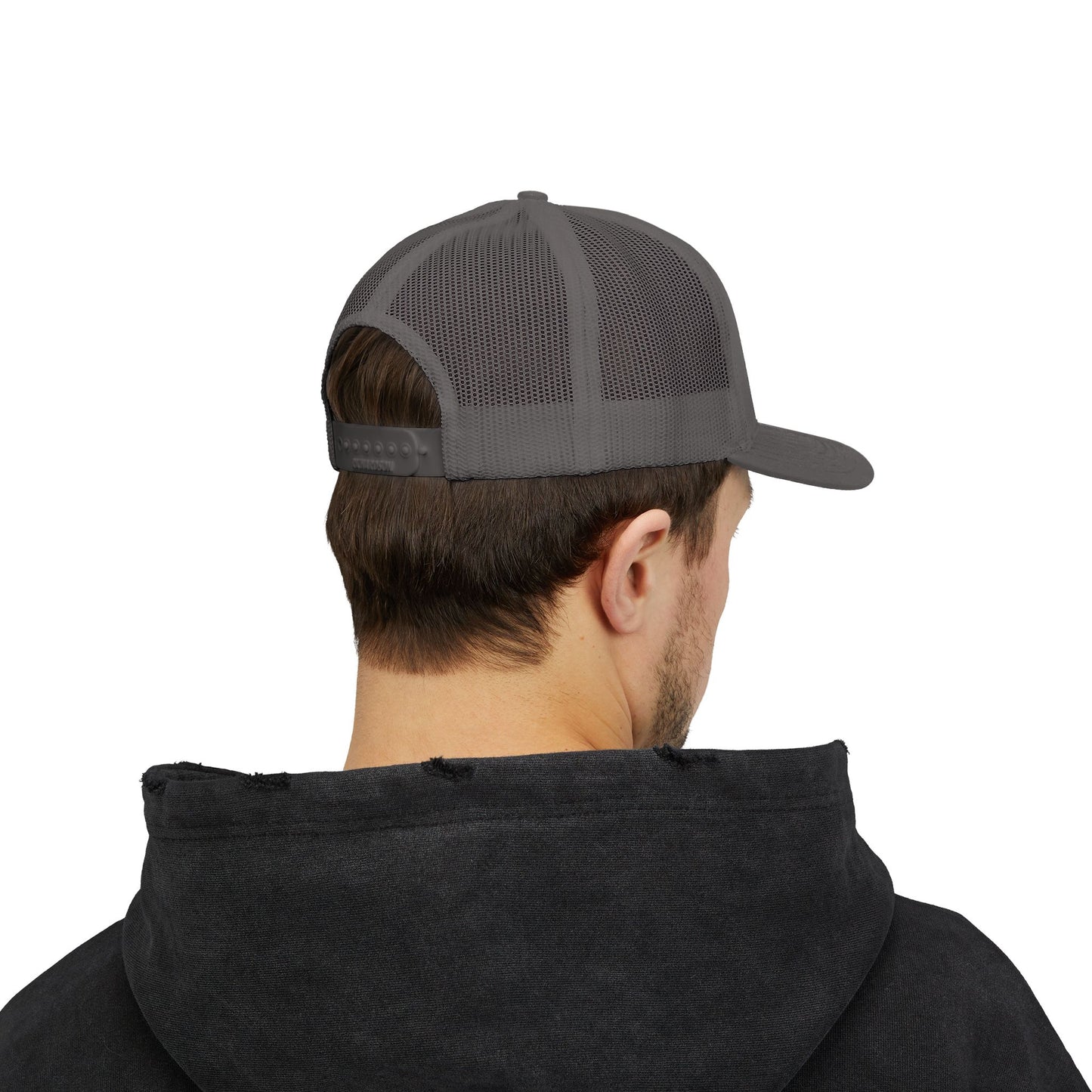 Adorn'd Logo Embroidered Retro Trucker Hat - Starlight White