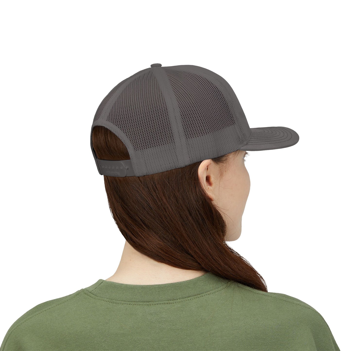 Adorn'd Logo Embroidered Retro Trucker Hat - Smoke Signal Black