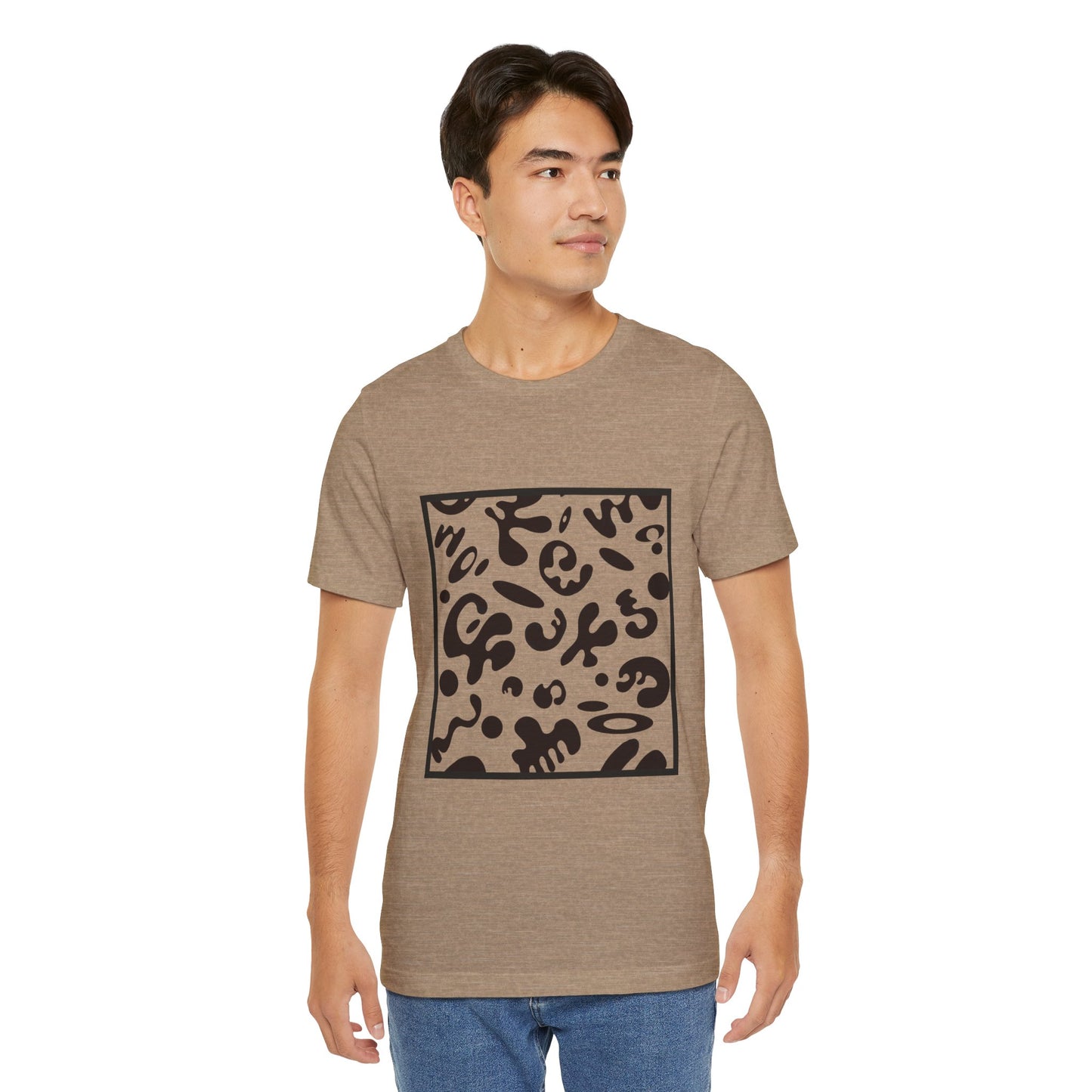 Adorn'd Unisex Jersey Short Sleeve Tee - Smoke Signal Black Print