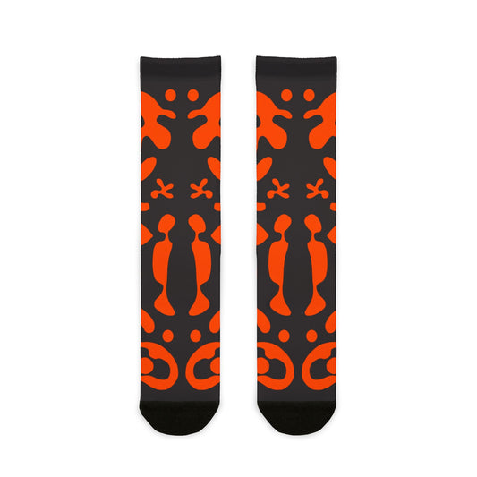 Mirror Work Color Crew Socks - Black Magic Woman