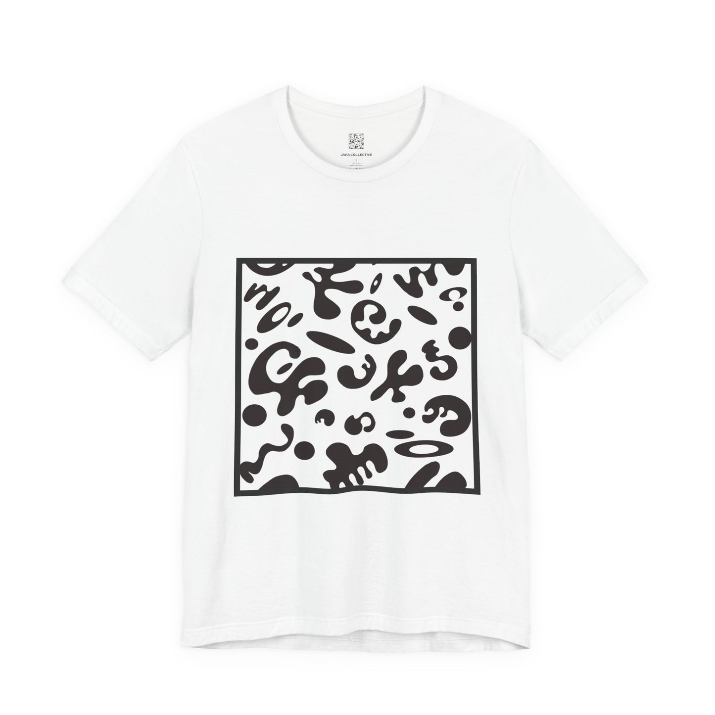 Adorn'd Unisex Jersey Short Sleeve Tee - Smoke Signal Black Print