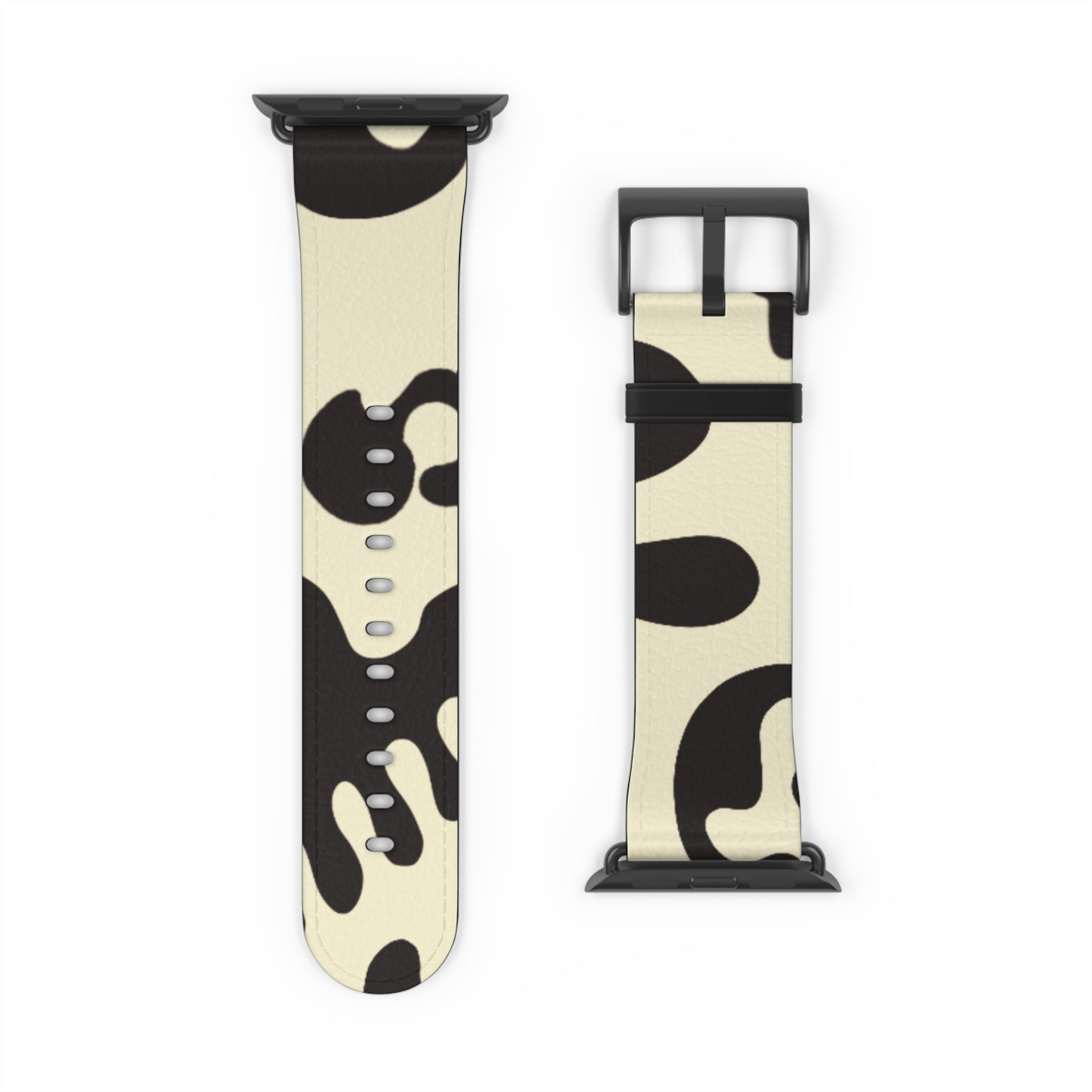 Pure Imagination Faux Leather Apple Watch Band - Blank Page White