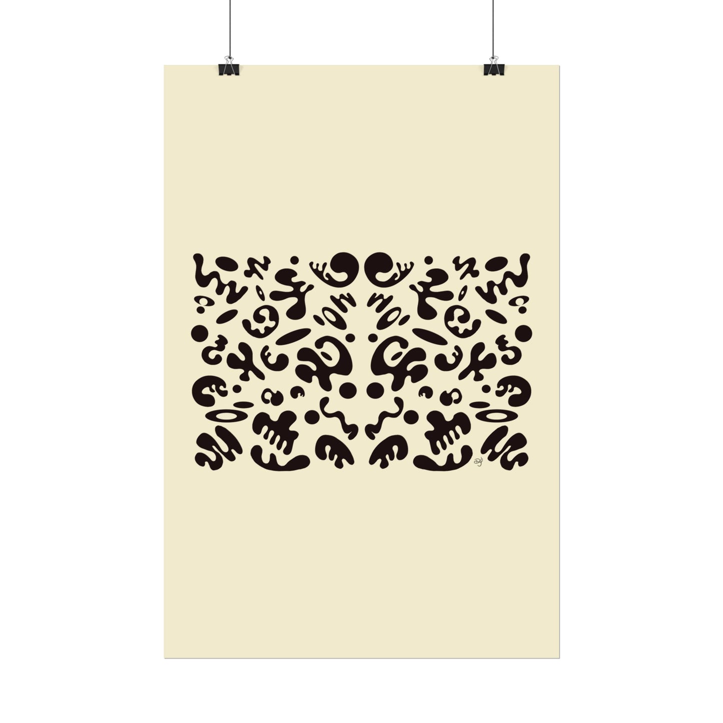 Mirror Work Rolled Poster (Portrait) - Blank Page