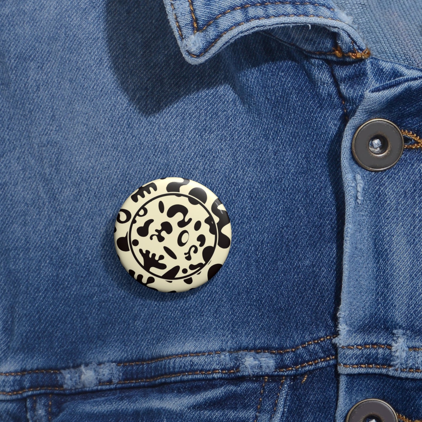 Adorn'd Color Pin Button - Blank Page