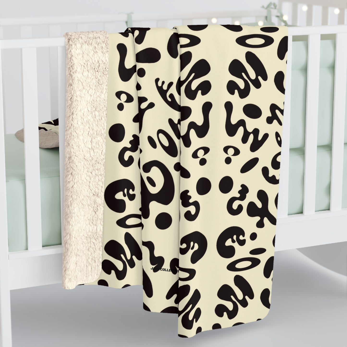 Mirror Work Sherpa Fleece Blanket - Blank Page