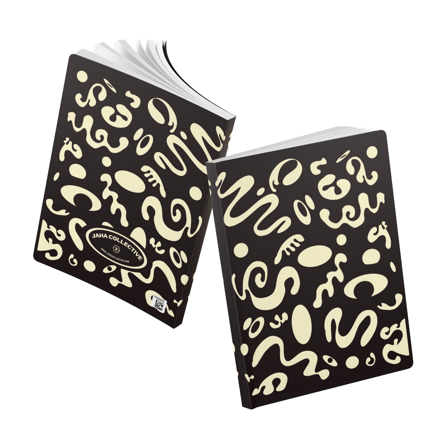 Pure Imagination Softcover Journal w Inside Prints + Tear-Off Pages (Ruled Line) - Smoke Signal Black