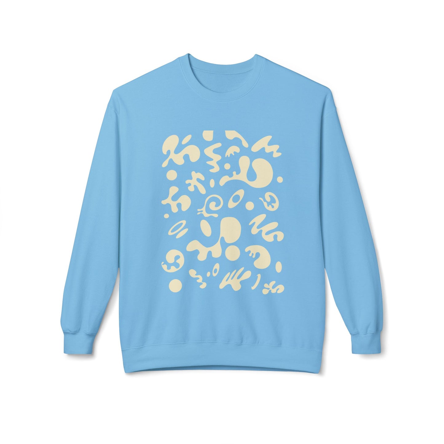 Pure Imagination Unisex Midweight Softstyle Fleece Crewneck Sweatshirt - Blank Page White Print