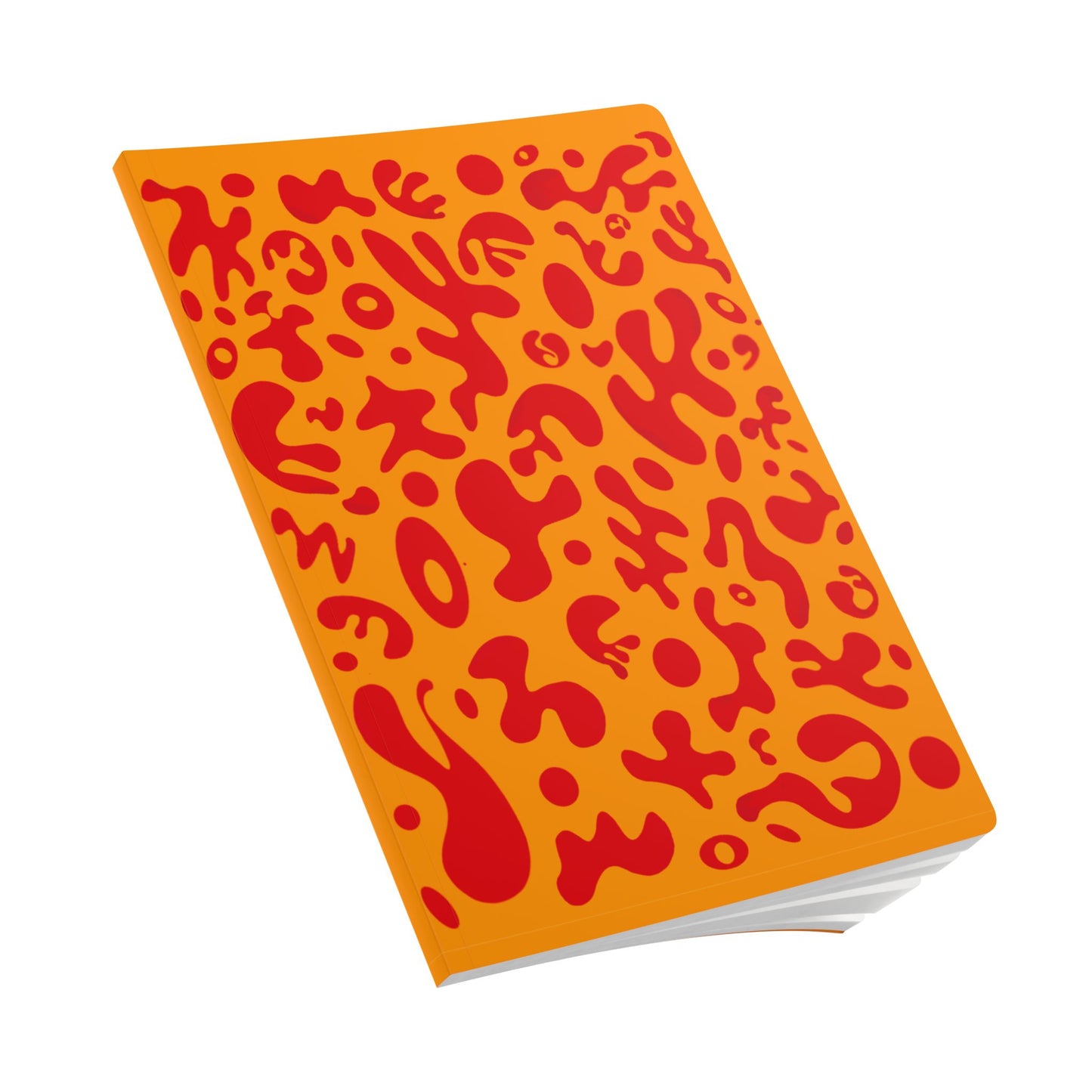 Pure Imagination Softcover Journal w Inside Prints + Tear-Off Pages (Ruled Line) - Heat Theory Orange
